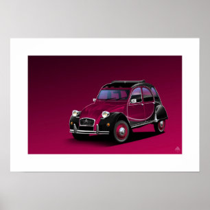 Citroen 2CV Charleston Poster Illustration