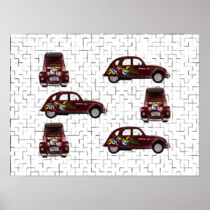 Citroën 2CV — Ente — Döschwo Poster
