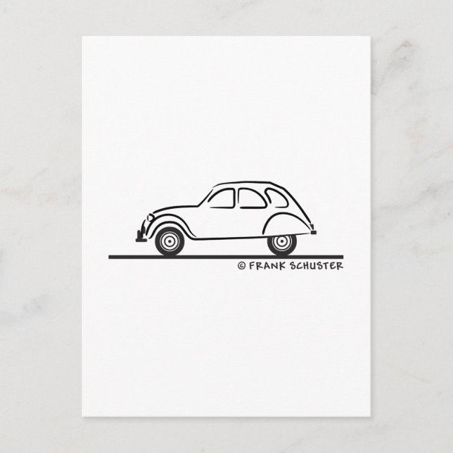 Citroen 2CV Postcard (Front)