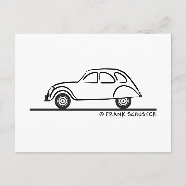 Citroen 2CV Postcard (Front)