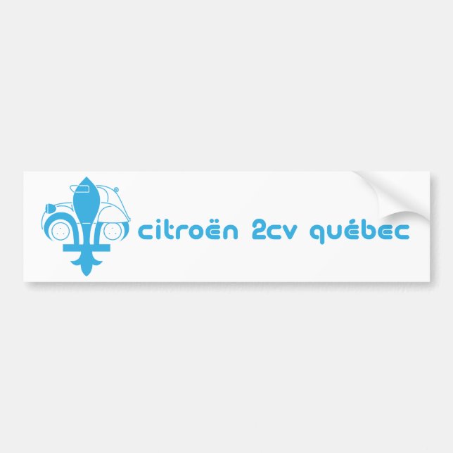 Citroen 2cv Quebec autocollant (Devant)