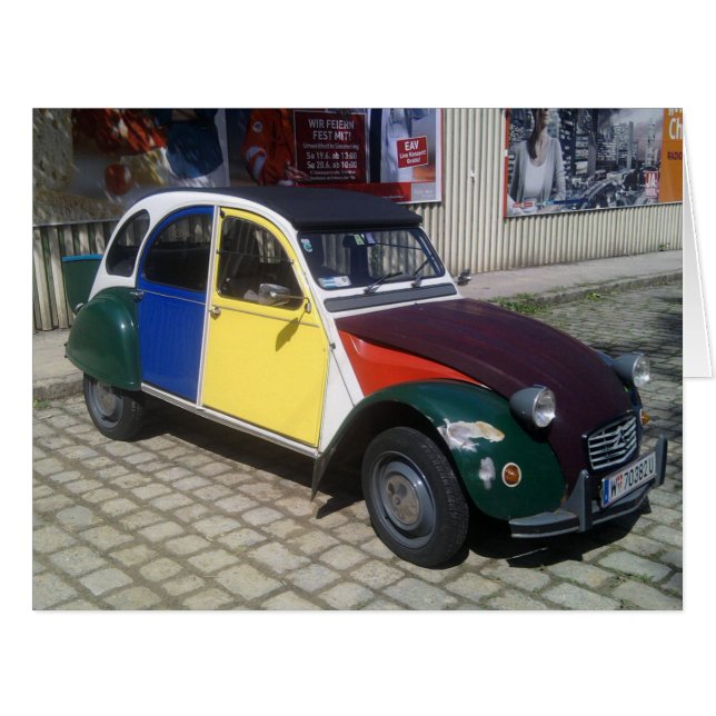Citroen coloré 2 CV (Devant horizontal)
