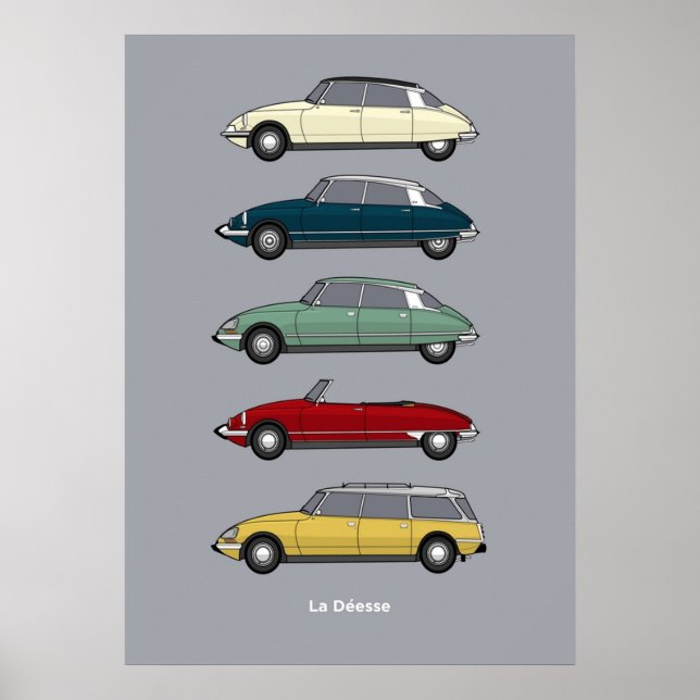 Citroen DS Collection  Colour Version Poster (Front)