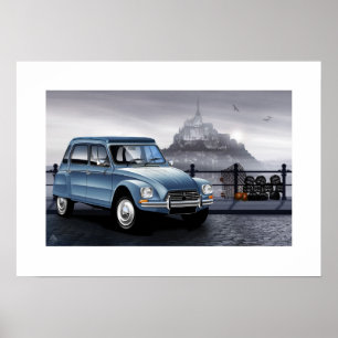 Citroen Dyane Poster illustration