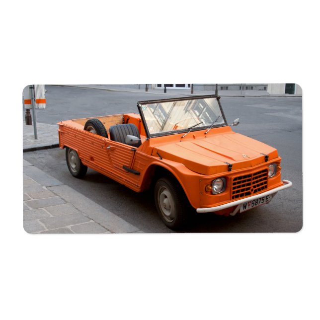 Citroen orange Mehari (Devant)
