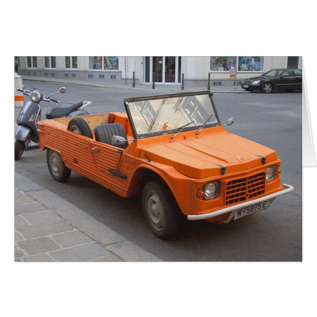 Citroen orange Mehari (Devant horizontal)