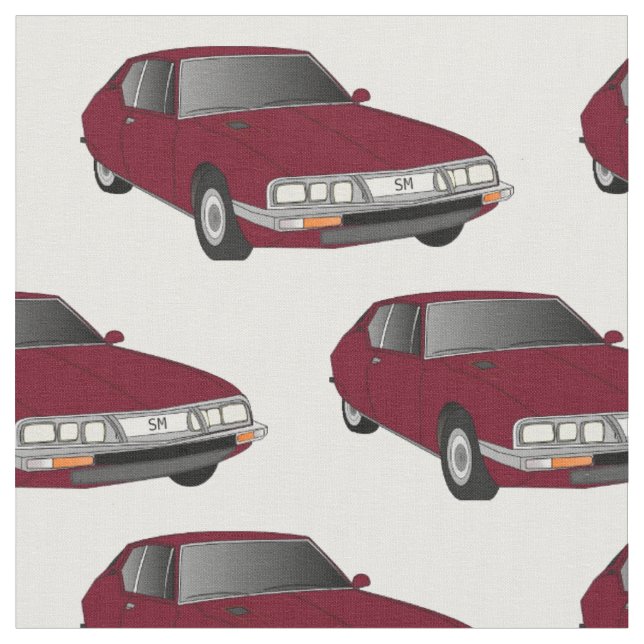 Citroen SM Maroon Fabric (License Plate Modified) (Close Up)