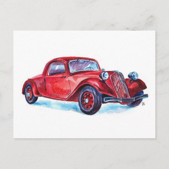 Citroën Traction Avant 11CV (1937) France Postcard (Front)
