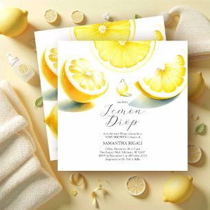Citron Baby Shower Invitations Citron Drop Thème