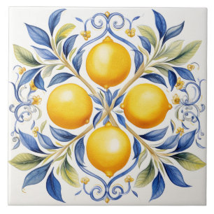 Citron, carreaux bleus, Carreaux siciliens, Carrea