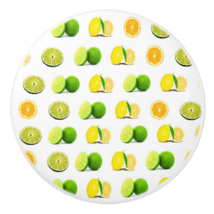 Citron, chaux et bouton orange de buffet de