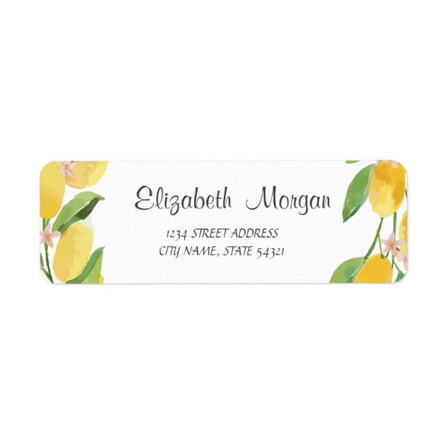 Citron Citrus Aquarelle  (Devant)