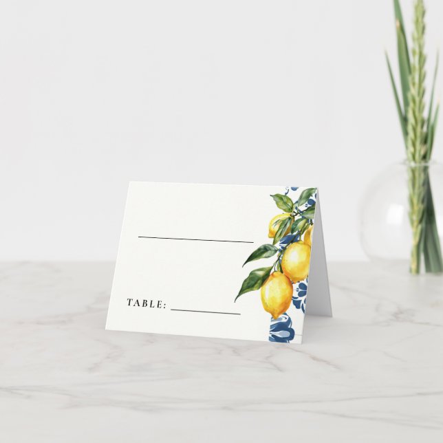 Citron Citrus Positano Mariage italien Cartes de P (Devant)