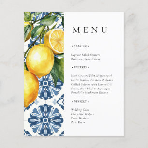 Citron Citrus Positano Menu Fête des mariées itali