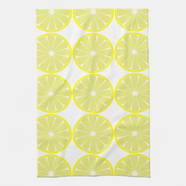 Citron Citrus Retro Serviette de cuisine Cadeau (Vertical)