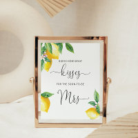 Citron combien de baisers affiche de jeu de baby s