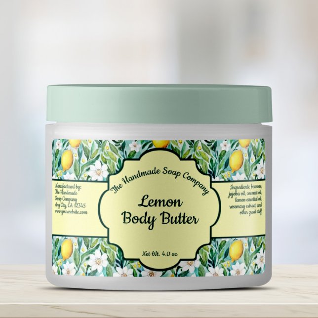 Citron - Cosmétique Étiquette de jarre - 1 (Créateur téléchargé)