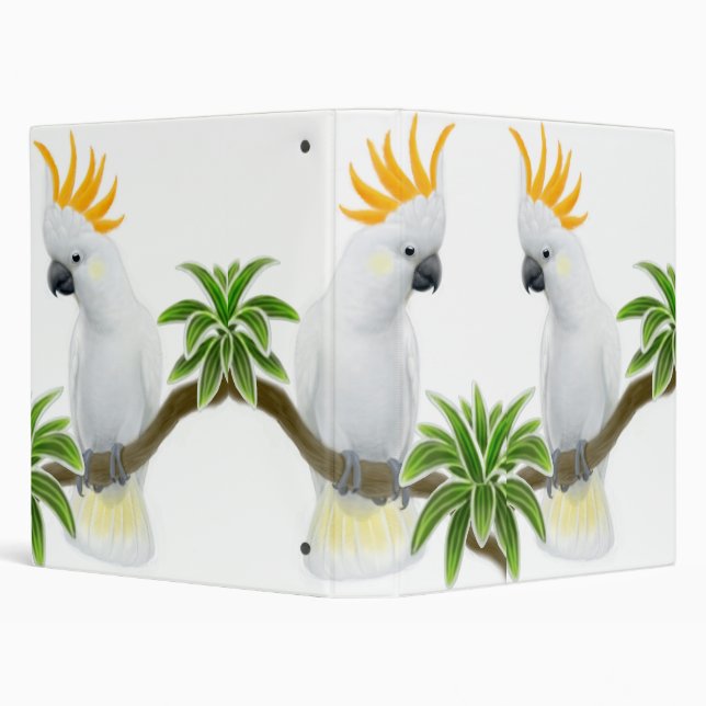 Citron Crested le classeur d'Avery de cacatoès (Arrière-plan)