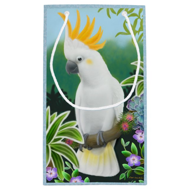 Citron Crested le sac de cadeau de perroquet de (Dos)
