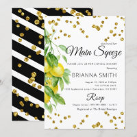Citron Décoré Élégant Invitation Douche nuptiale
