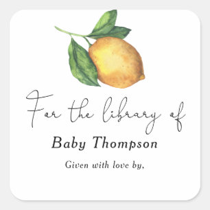 Citron - étiquette de livre pour baby shower