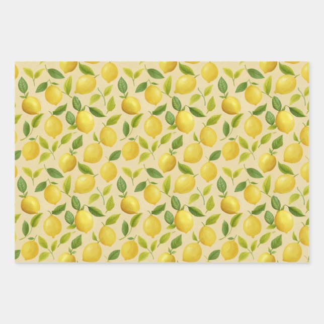 Citron Feuille Motif jaune (Devant 3)