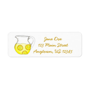 Citron jaune Ade Pitcher Étiquettes