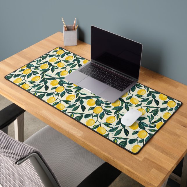 Citron jaune vif à motif (Bureau 2)