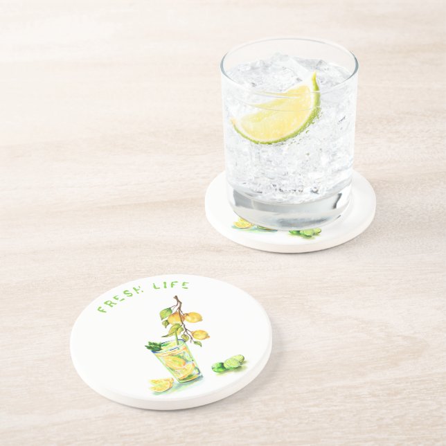 Citron jus Cool Boire Lemonade Dessous de verre (Côté)