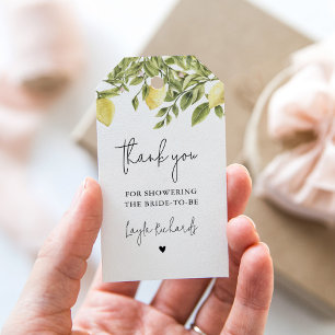 CITRON Lemon Citrus Bridal Shower Favour tag