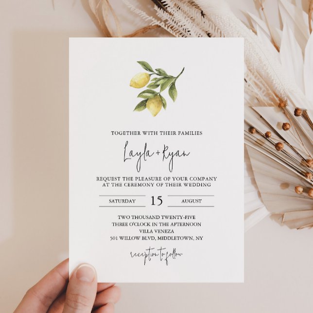CITRON Lemon Faire-part de mariage (Créateur téléchargé)
