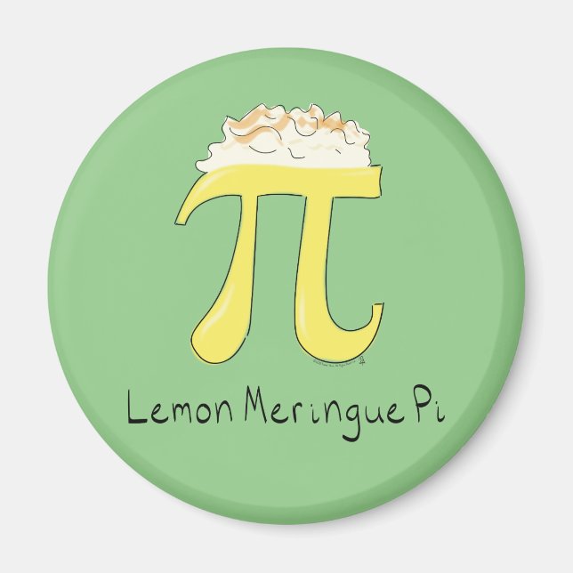 Citron Meringue Pi Cute Math Pi Day Magnet (Devant)