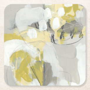 Citron Mist Square Paper Coaster