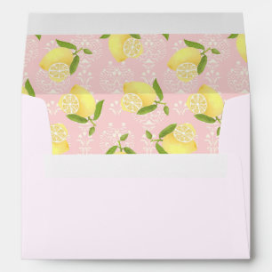 Citron Motif Aimer Enveloppe rose