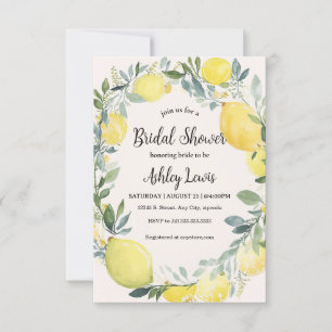Citron nuptiale invitation douche citron douche