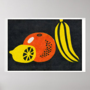 Citron, Orange Banane - Impression Boîte d'Allumet