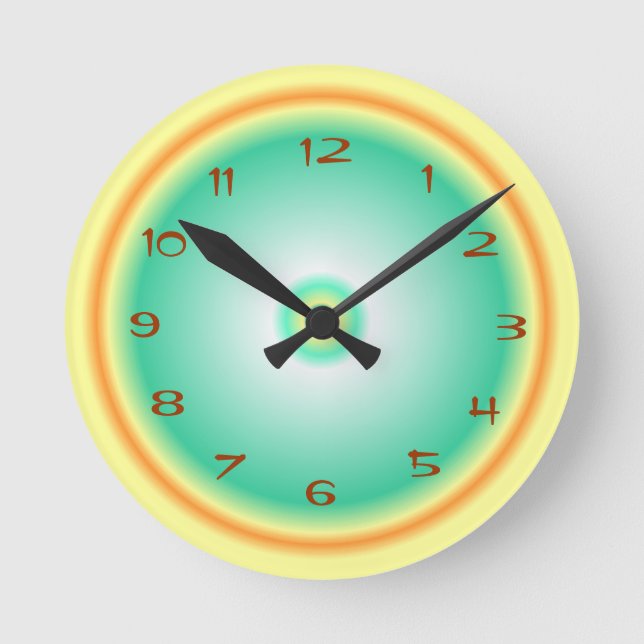 Citron /Orange de vert de chaux > horloge de (Recto)