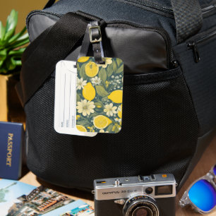 citron vintage - étiquette à bagages