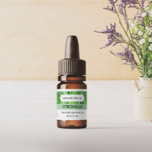 Citronella Huiles Essentielles Étiquette de boutei