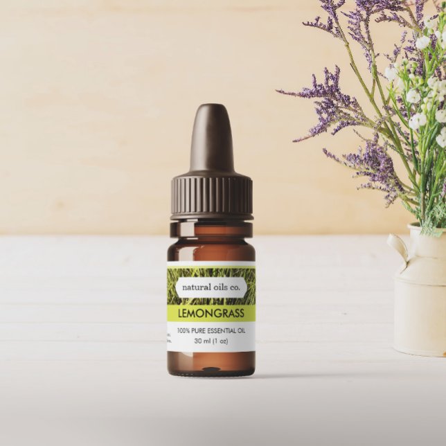 Citronnelle Huiles Essentielles Étiquette de boute (Créateur téléchargé)