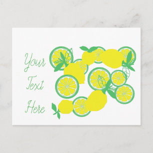 Citrons Bio Chanceux Carte Postale Funky