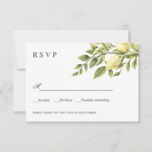 Citrons et feuille Boho MARIAGE classique RSVP