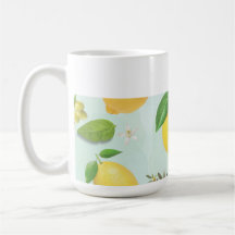 Citrons et olives méditerranéens Cuisine Café Mug