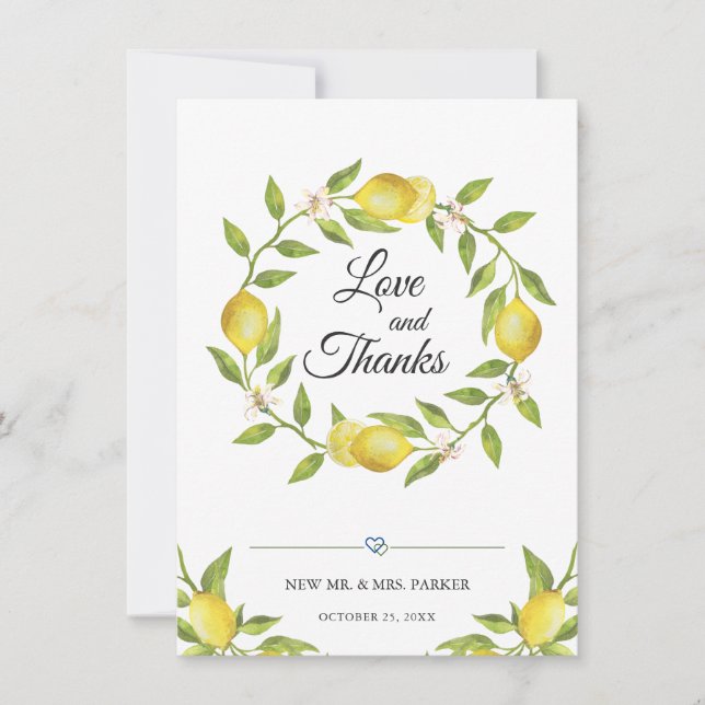 Citrons Fleur Végétation Merci Floral (Devant)