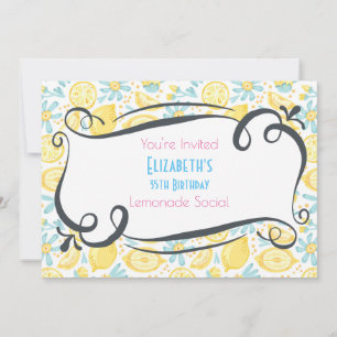 Citrons & Fleurs Anniversaire Lemonade Invitation