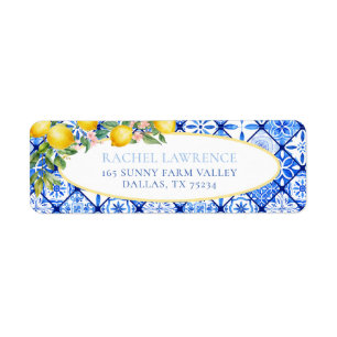 Citrons Floral Italien Carrelage Bleu Adresse de r