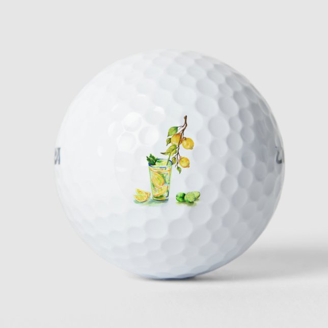 Citrons jaunes Boire des balles de golf (Devant)