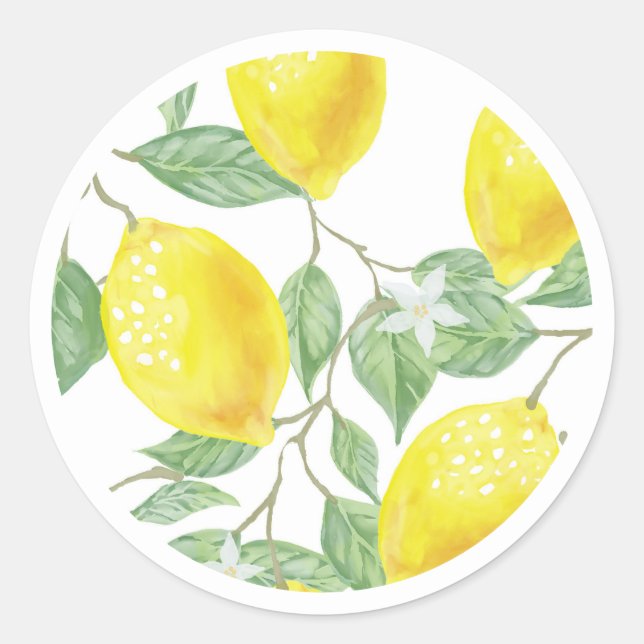 Citrons lumineux et stickers Feuille (Devant)