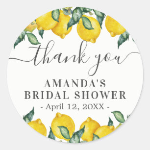 Citrons Merci en faveur Sticker rond classique