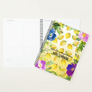 Citrons Pink floral ombre aquarelle inspirant
